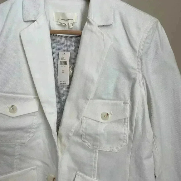 Anthropologie Neve Utility Jacket White Size 8 - Picture 6 of 16